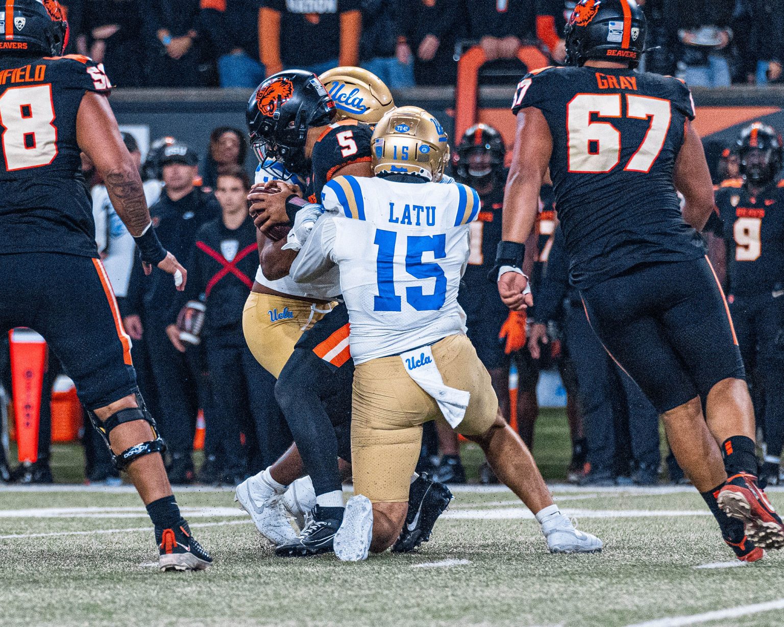 UCLA’s Laiatu Latu Nominated For Capital One Orange BowlFWAA Courage
