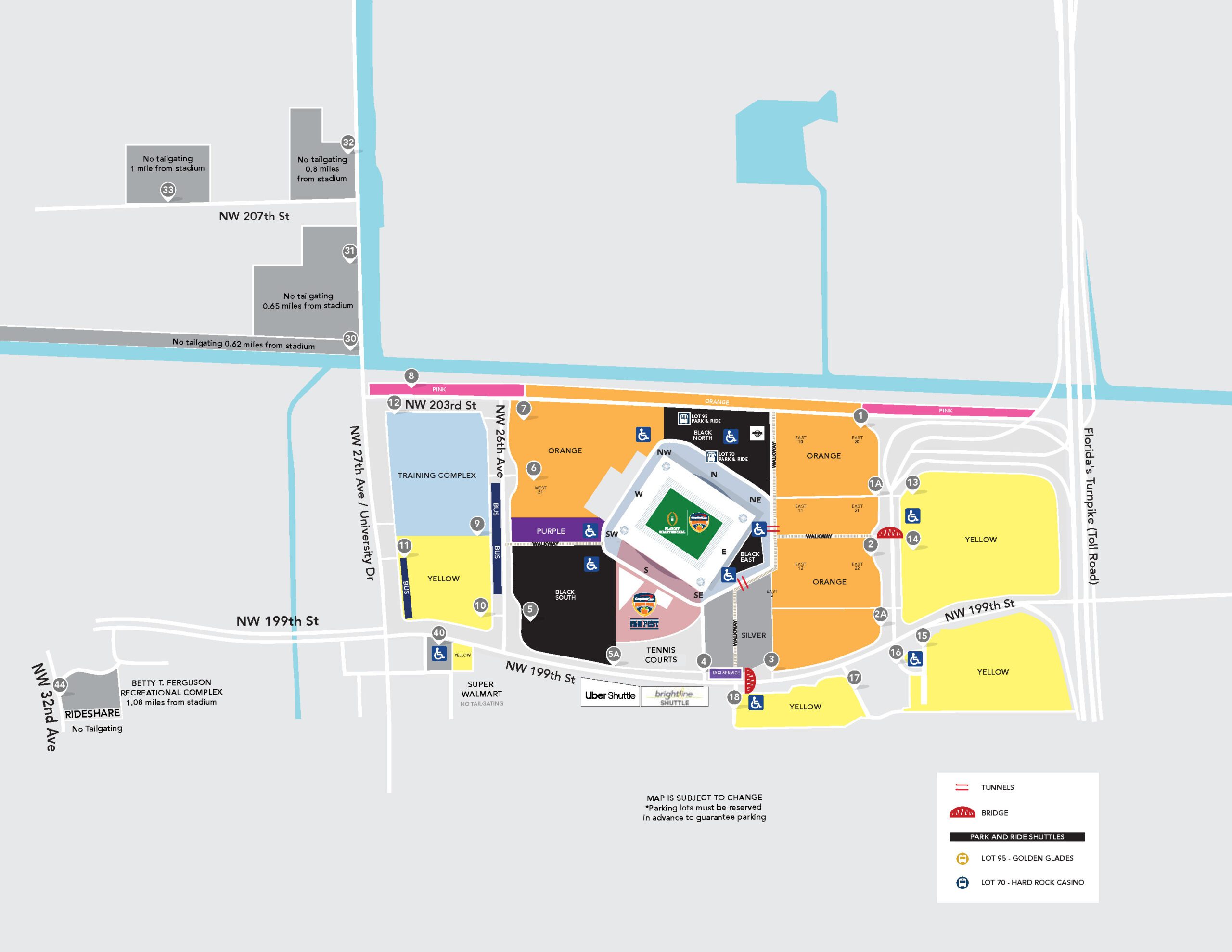 2025 Orange Bowl Parking